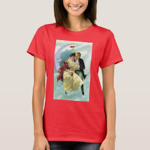 T-shirt Saint-Valentin victorien vintage d'amour et de rom