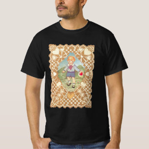 T-shirt Saint-Valentin vintage, joli garçon dans la prairi