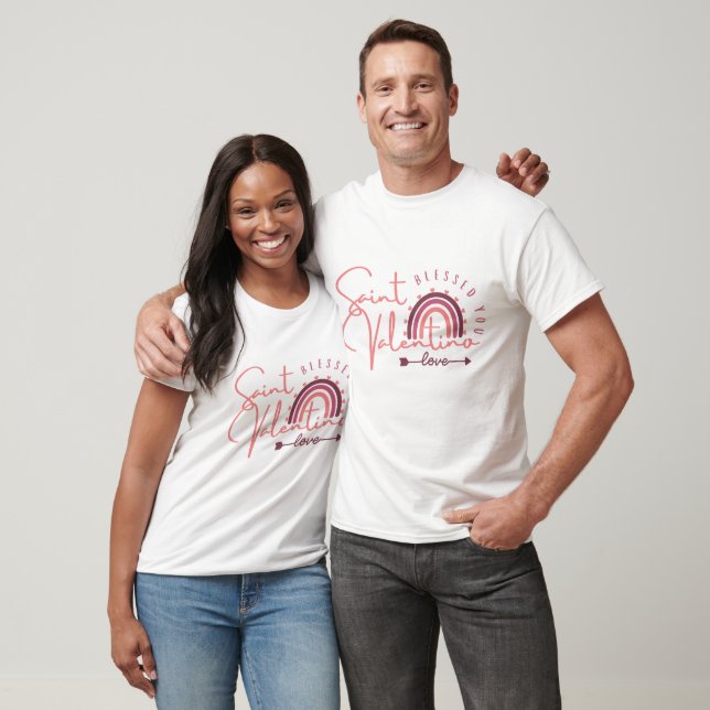 T-shirt Saint Valentino vous bénit d'aimer les valentines  (Unisexe)