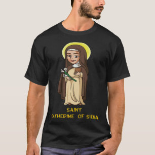 T-shirt Sainte-Catherine de Sienne catholiques filles ados