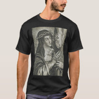 Sainte Catherine de Sienne Crucifixion Art Noir Fo