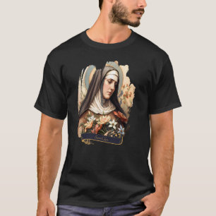 T-shirt Sainte Claire d'Assise  Conception chrétienne cath