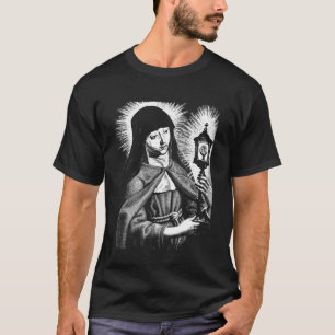 T-shirt Sainte Claire d'Assise Italienne Sainte Catholique