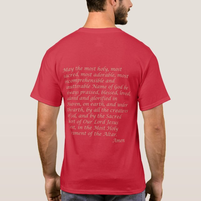 T-shirt Sainte Face de Jésus T Chemise (Dos)