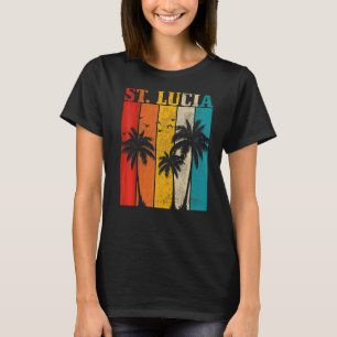 T-shirt Sainte-Lucie Vintage Sainte-Lucie Surfer Caraïbes