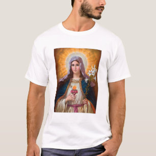 T-shirt Sainte-mère Marie Coeur immaculé, Religion catholi