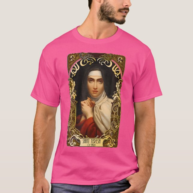 T-shirt Sainte Thérèse D'Avila Femmes Médecins De L'Église (Devant)