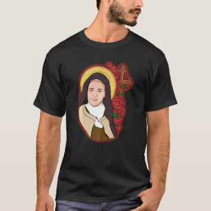 T-shirt Sainte Thérèse de Lisieux Enfants Petite Fleur Ros