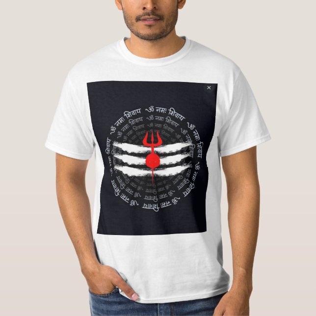 T-shirt Saints Shiva Trishul & Om Namah Shivaya Circle T-S (Devant)