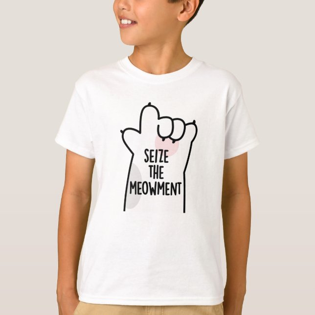 T-shirt Saisir Le Mot De Chat Positif Du Mowment (Devant)