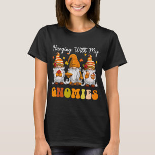 T-shirt Saison Automne Des Gnomes Mignons Qui S'Accrochent