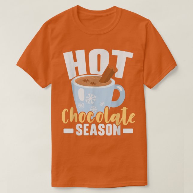 T-shirt Saison Chocolat Chaud Hiver Neige Climat Neigeux G (Design devant)