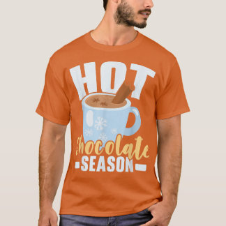 T-shirt Saison Chocolat Chaud Hiver Neige Climat Neigeux G