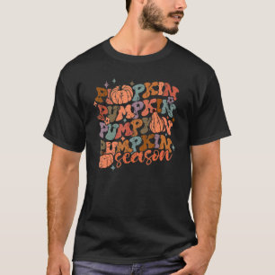 T-shirt Saison Citrouille super Bonjour Automne Vibes Retr