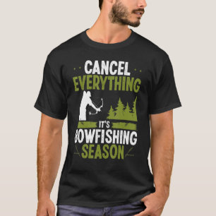 T-shirt Saison de BowFishing Bateau Pêcheur Bow Hunter Bow