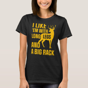 T-shirt Saison De Chasse De Cerfs Je L'Aime Avec Longues J
