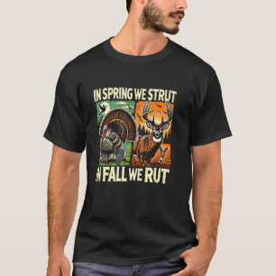 T-shirt Saison de chasse Dinde et cerf chasseur