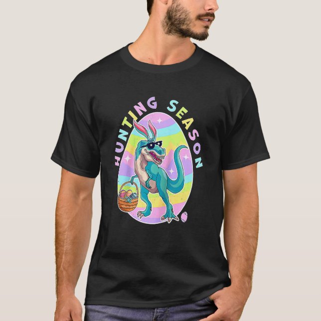 T-shirt Saison de chasse Dinosaure de Pâques Chasse aux oe (Devant)