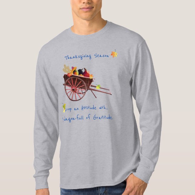 T-shirt Saison de grâces Gratitude sur Grey (Devant)
