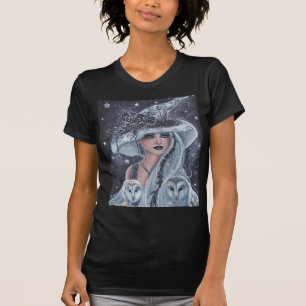 T-shirt Saison de la sorcière aux hiboux par Renee Lavoie