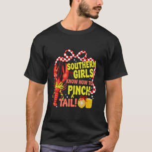 T-shirt Saison des écrevisses les filles du Sud savent pin