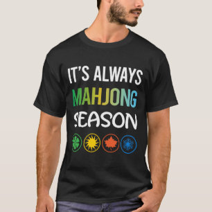 T-shirt Saison drôle Mahjong Majong Mah Jong Mah Jongg
