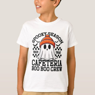 T-shirt Saison éffrayante A Cafétéria Boo Crew Enseignant