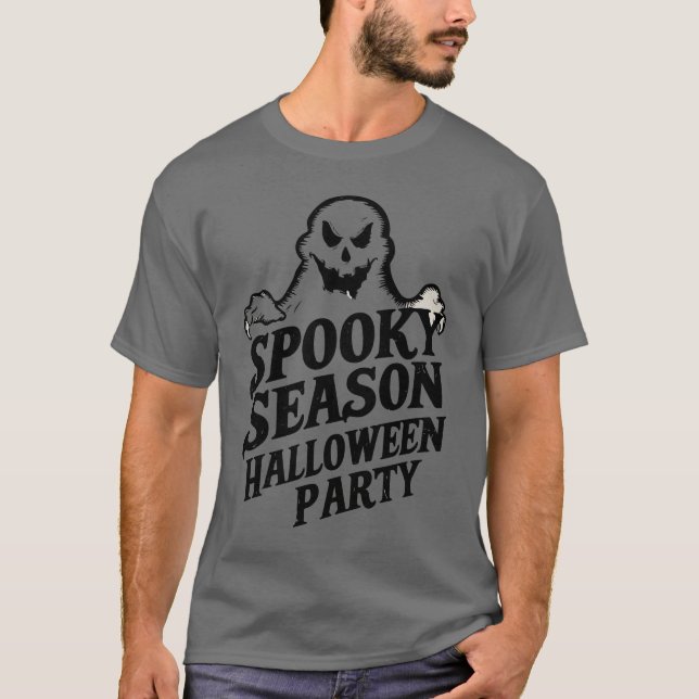 T-shirt Saison éffrayante belle Halloween Party T Shirt De (Devant)