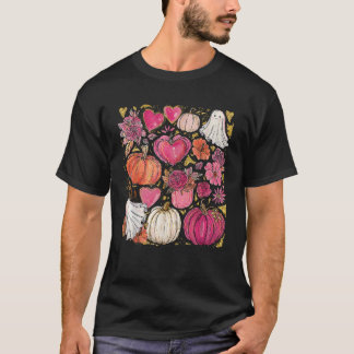 T-shirt Saison Éffrayante Du Citrouille Fantôme Halloween