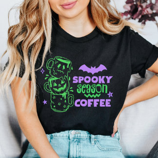 T-shirt Saison effrayante et Halloween de café