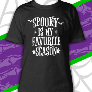 T-shirt Saison éffrayante Fantômes Bats Araignées Hallowee