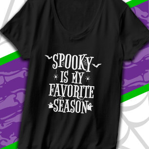 T-shirt Saison effrayante Fantômes Chauves-souris Araignée