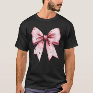 T-shirt Saison Éffrayante Halloween Coquette Fantôme rose