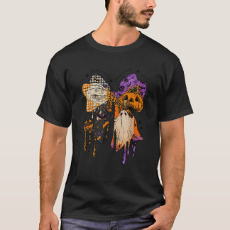 T-shirt Saison effrayante Halloween Fantôme Citrouille Coq