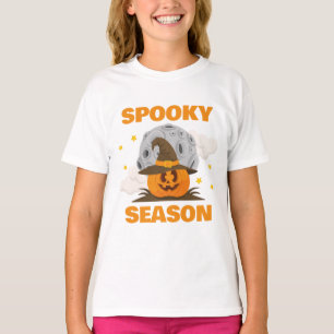 T-shirt Saison éffrayante Mare Orange Citrouille Halloween