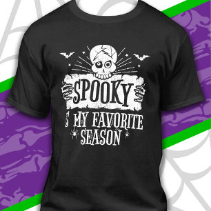 T-shirt Saison effrayante squelette de chauves-souris épou