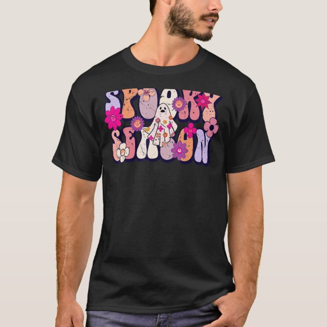 T-shirt Saison Éffrayante Super de Halloween (Devant)