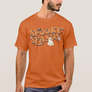 T-shirt Saison éffrayante Super Fantôme Floral Hippie Hal