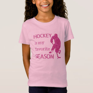 T-Shirt Saison préférée - Joueur de hockey sur gazon rose