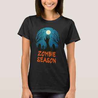 T-shirt Saison Zombie Graveyard Lune Scary Kids Garçons A