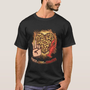 T-shirt Saisons Écrevisses Amour Paix Fruits de Mer Décolo