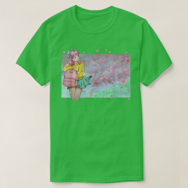 T-shirt Sakura Anime Manga Kawaii Pastel Goth A (Design devant)