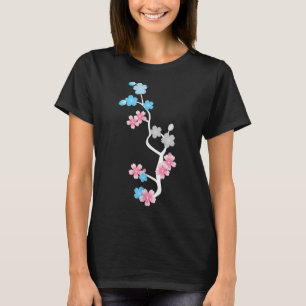 T-shirt Sakura Cadeau Trans Funny Cadeau Tee Femmes, fille