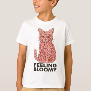 T-shirt Sakura Fleurs Chat Sentiment de Bloomie