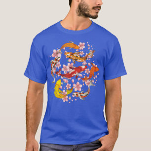 T-shirt Sakura Japonaise Fleur de cerisier Nishikigoi Pois