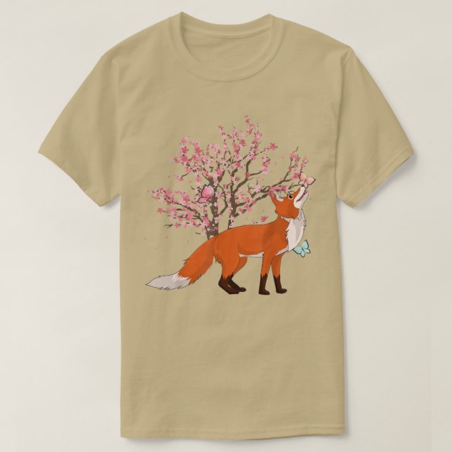 T-shirt Sakura Nature Forest Amoureux des animaux Cherry B (Design devant)