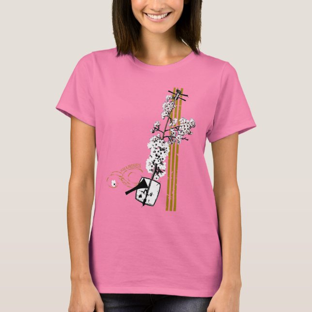 T-shirt Sakura Shamisen, femme (Devant)