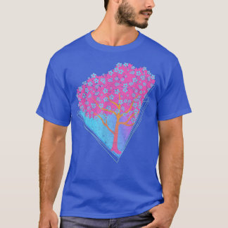T-shirt Sakura Synthwave Japon Vaporwave 90s Art Cherry Bl