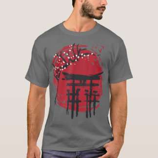 T-shirt Sakura Temple japonais Cerisier Arbre en fleurs