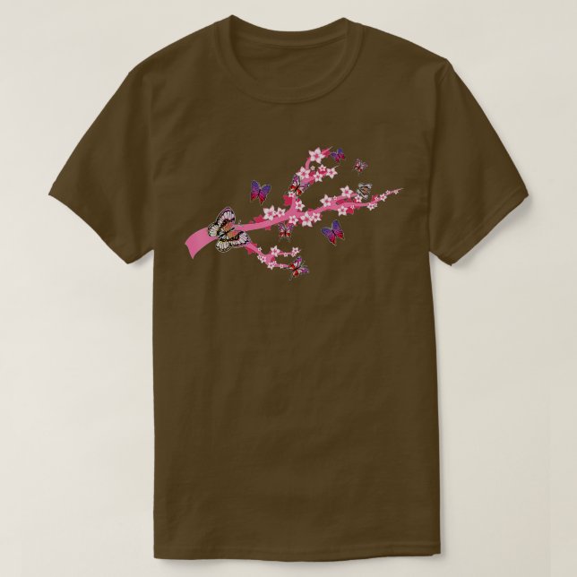 T-shirt Sakura Tree Cerise Fleur Nature Insecte Belle (Design devant)